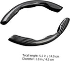 2 Pcs Housse de Volant Voiture antidérapant Noir carbon
