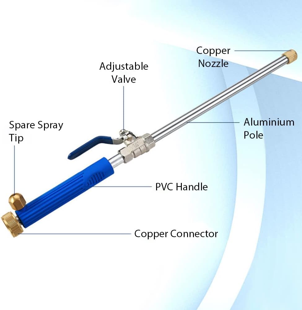 عصا رش مياه معدنية عالية الضغط للسيارات والحدائق 46 سم - Lance de Pulvérisation Métallique Haute Pression 46cm pour Voiture & Jardin