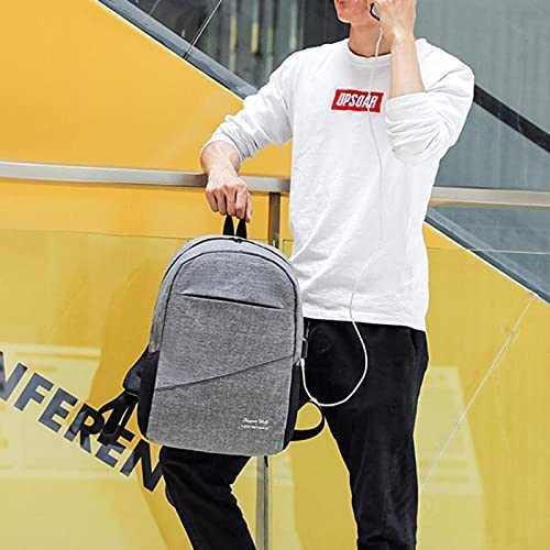 حقيبة ظهر لابتوب عصرية بمنفذ USB للشحن - نايلون عالي الجودة - Sac à dos USB Moderne pour Ordinateur Portable - Nylon Qualité