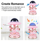صندوق موسيقى دوار مع جهاز عرض نجوم - Quickdz Shop - Boîte à Musique Carrousel Lumineuse avec Projecteur Étoiles - Quickdz Shop