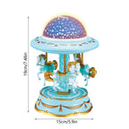 صندوق موسيقى دوار مع جهاز عرض نجوم - Quickdz Shop - Boîte à Musique Carrousel Lumineuse avec Projecteur Étoiles - Quickdz Shop