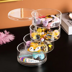 منظم مجوهرات دوار 360° كريستال أكريليك مع قفل - Organisateur de Bijoux Rotatif 360° en Cristal Acrylique avec Serrure