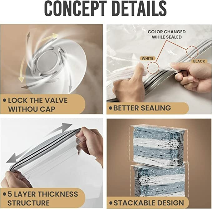 كيس ضغط هوائي للتخزين 80x110 سم - Sac Compression Sous Vide 80x110 cm