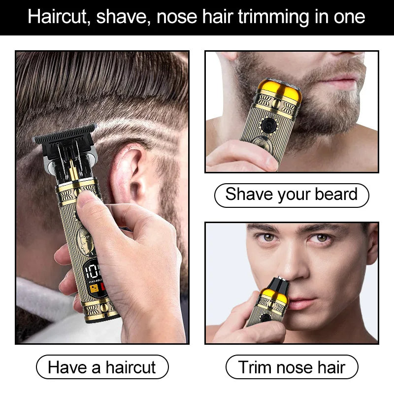 ماكينة حلاقة احترافية 3 في 1 مقاومة للماء USB - Rasoir Professionnel Multifonction 3-en-1 Étanche USB