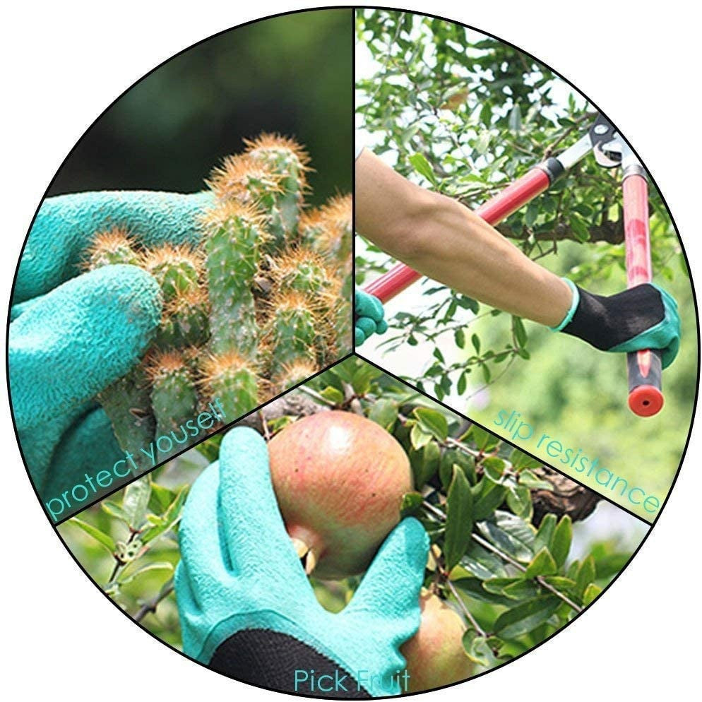قفازات حدائق بمخالب للحفر والزراعة - Gants de Jardinage avec Griffes Intégrées