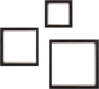 3 رفوف جدارية مربعة خشب MDF للديكور - أبيض/أسود - Lot de 3 Étagères Murales Carrées en Bois MDF - Décoration Moderne
