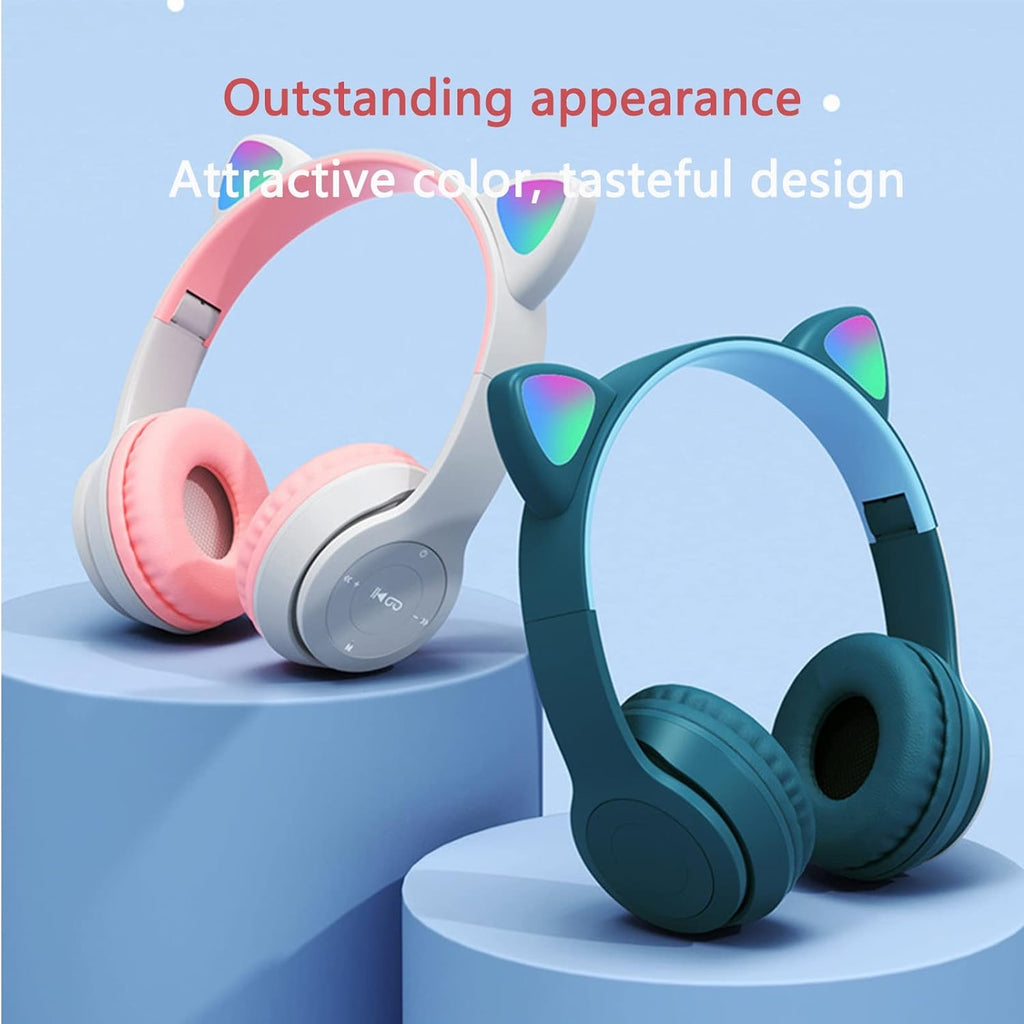 سماعات بلوتوث أذن قطة P47M لاسلكية LED مضيئة - Casque Bluetooth Sans Fil P47M Oreilles de Chat LED Lumineuses