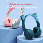سماعات بلوتوث أذن قطة P47M لاسلكية LED مضيئة - Casque Bluetooth Sans Fil P47M Oreilles de Chat LED Lumineuses