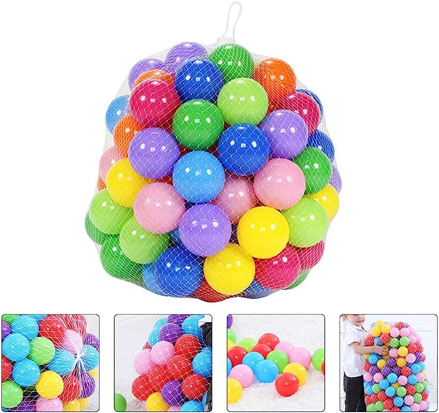 50 كرة لعب ملونة للأطفال 7.5 سم مع حقيبة حمل - Sac de 50 Balles de Jeu Multicolores pour Enfants 7.5cm avec Sac de Transport