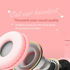 سماعات بلوتوث أذن قطة P47M لاسلكية LED مضيئة - Casque Bluetooth Sans Fil P47M Oreilles de Chat LED Lumineuses