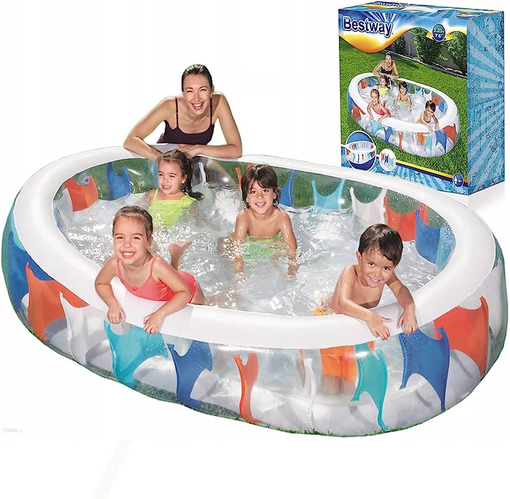 مسبح بيضاوي قابل للنفخ Bestway 54066 - Piscine Gonflable Ovale Familiale Bestway 54066