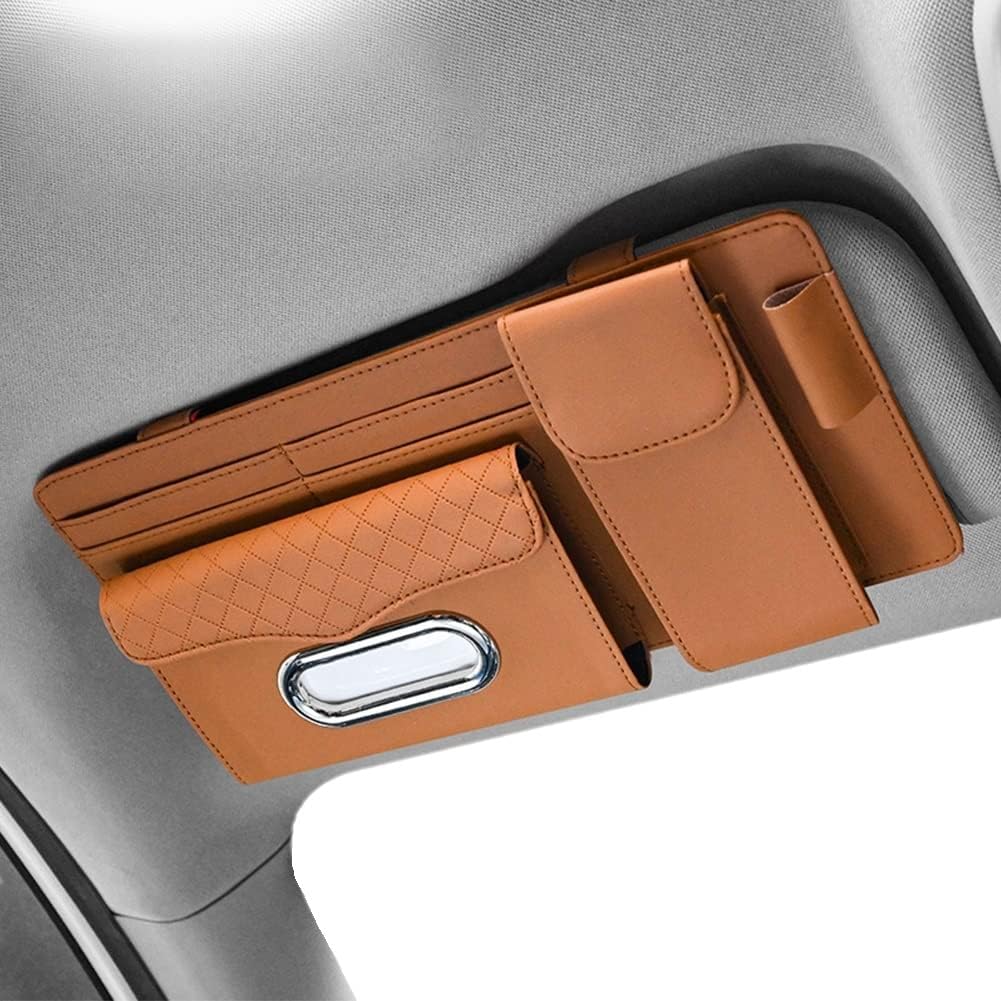 منظم حاجب شمس السيارة متعدد الوظائف من Quickdz Shop - Organisateur Pare-Soleil Voiture Universel Quickdz Shop avec Étui à Lunettes