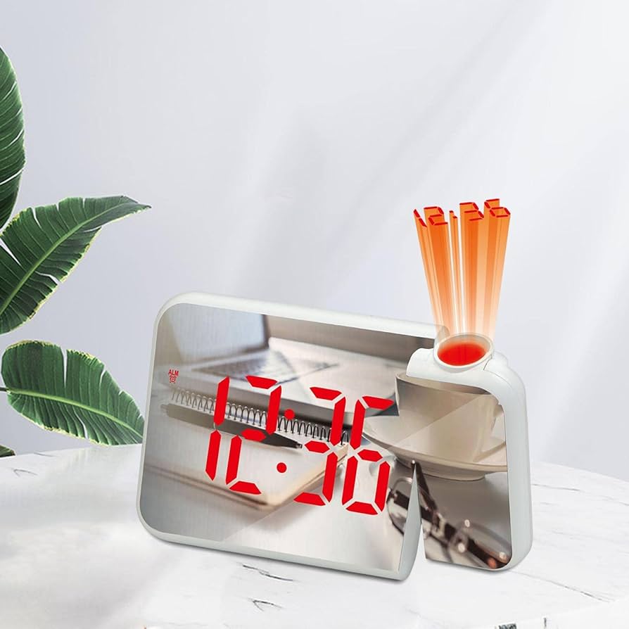 منبه رقمي ذكي Quickdz Shop مع بروجيكتور 180°، عرض حرارة، USB وغفوة DS-8590L - Réveil Numérique Intelligent Quickdz Shop avec Projecteur 180°, Température, USB & Snooze DS-8590L