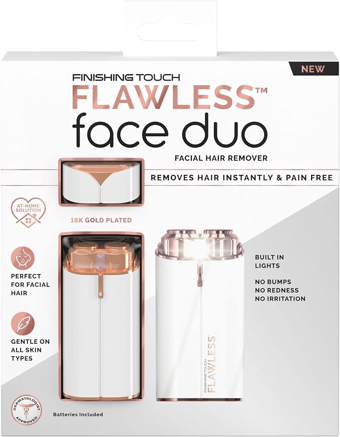 ماكينة حلاقة كهربائية للوجه بدون ألم مع ضوء LED - Rasoir Électrique Visage Indolore avec Lumière LED