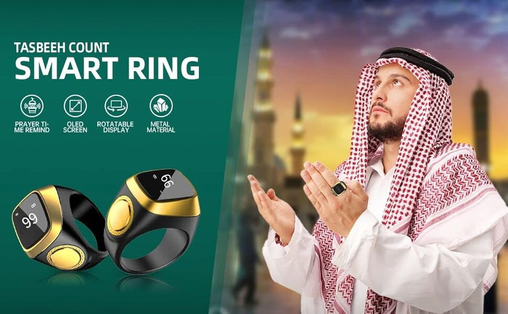 خاتم التسبيح الذكي Zikr1 IQIBLA - عداد إلكتروني بلوتوث - Bague de Tasbih Intelligente Zikr1 IQIBLA - Compteur Électronique Bluetooth