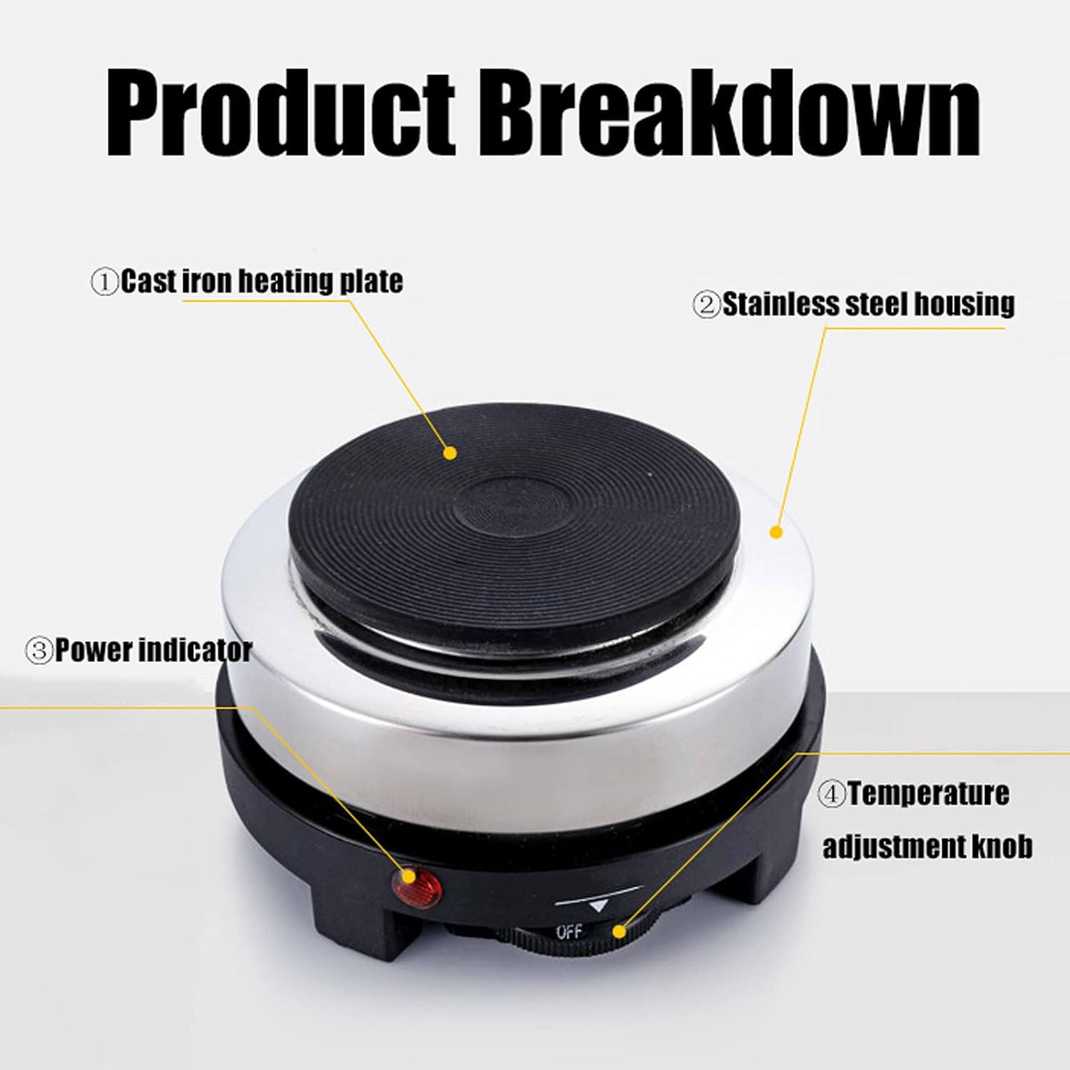 Mini Plaque Chauffante Électrique 500w - موقد كهربائي صغير محمول 500 واط