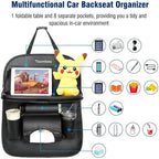 منظم المقعد الخلفي للسيارة جلد أسود - Quickdz Shop - Organisateur Siège Arrière Voiture Cuir Noir - Quickdz Shop