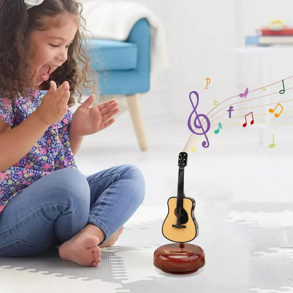 جيتار صغير صندوق موسيقي | ديكور منزلي أنيق - Mini Guitare Boîte à Musique Rétro | Décoration Élégante