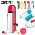 منظم أدوية وزجاجة ماء محمولة 600 مل - Organisateur de Médicaments & Bouteille d'Eau Portable 600ML