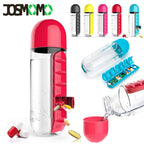 منظم أدوية وزجاجة ماء محمولة 600 مل - Organisateur de Médicaments & Bouteille d'Eau Portable 600ML