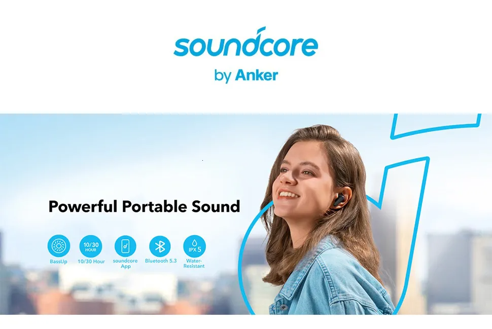Anker Soundcore écouteur sans fil R50i avec Big Bass Bluetooth 5.3 étanche IPX5