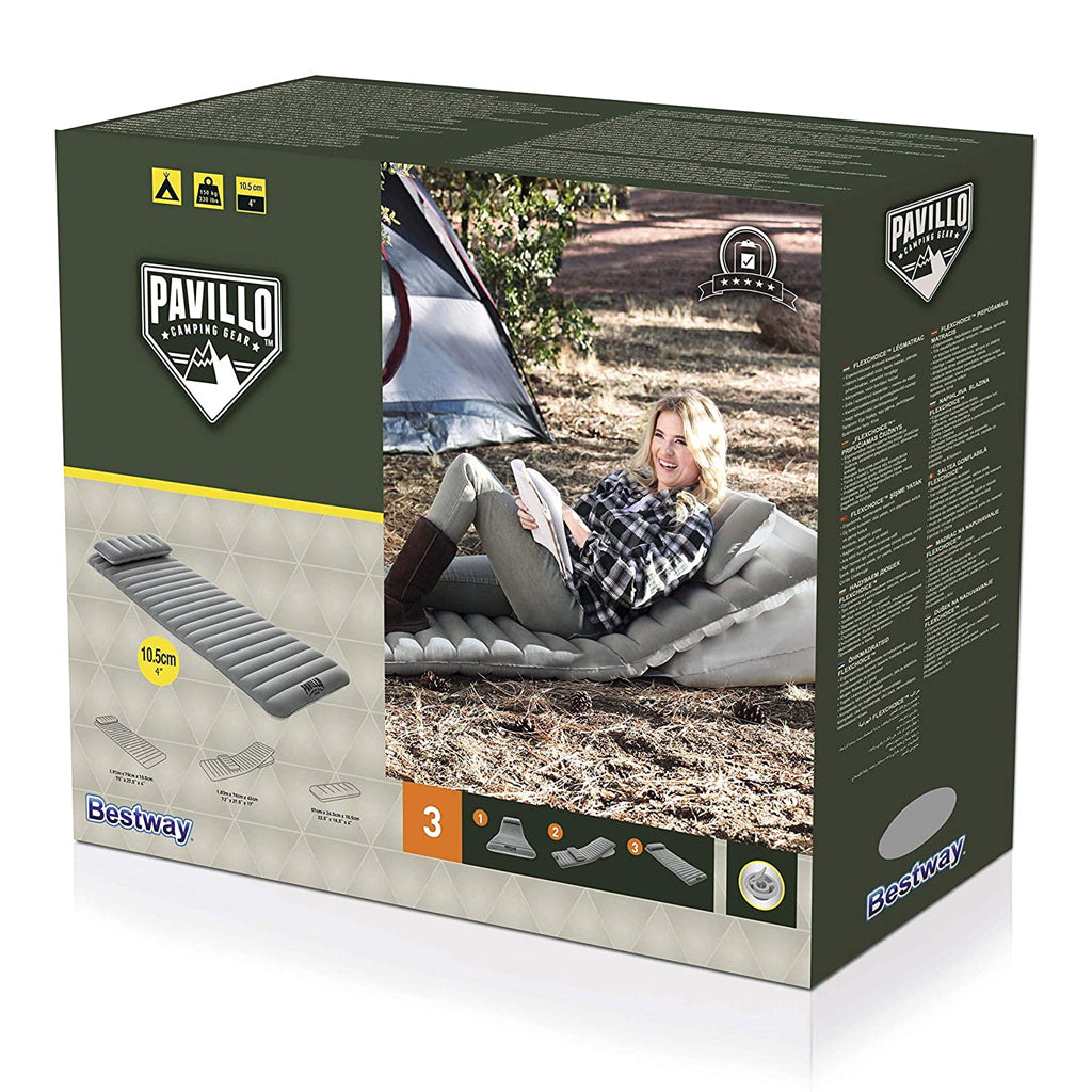 مرتبة هوائية متعددة الوظائف 1 فرد مع وسادتين Bestway Pavillo 67617 - Matelas Gonflable Multifonction 1 Place avec 2 Oreillers Bestway Pavillo 67617