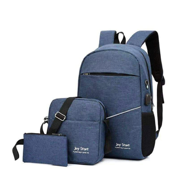 حقيبة ظهر لابتوب عصرية بمنفذ USB للشحن - نايلون عالي الجودة - Sac à dos USB Moderne pour Ordinateur Portable - Nylon Qualité