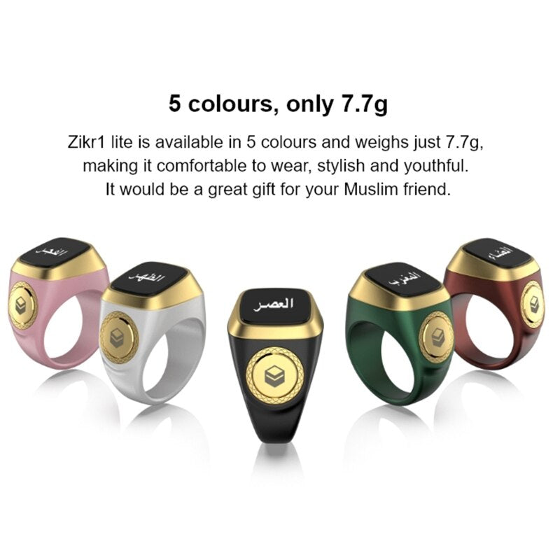 خاتم التسبيح الذكي Zikr1 IQIBLA - عداد إلكتروني بلوتوث - Bague de Tasbih Intelligente Zikr1 IQIBLA - Compteur Électronique Bluetooth