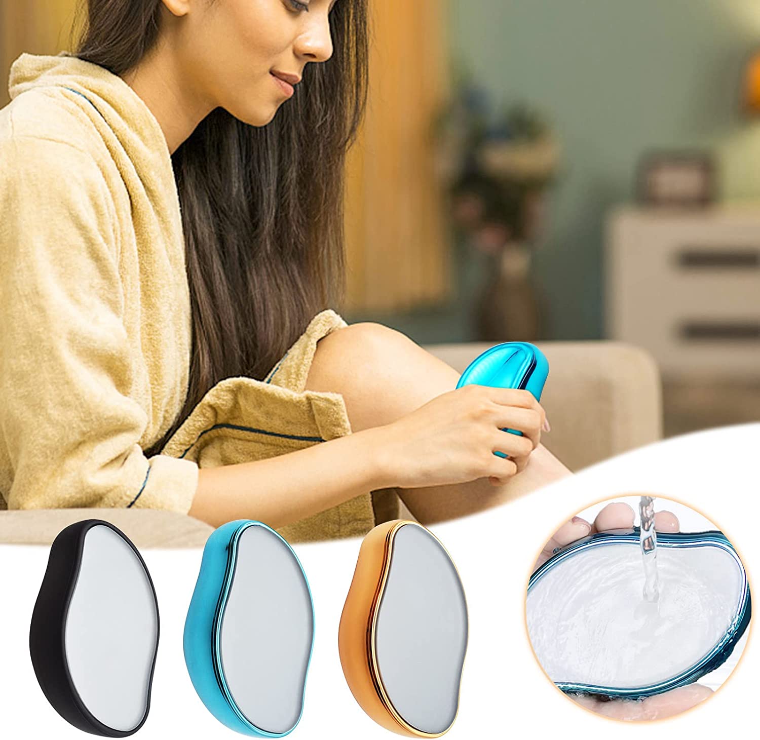 أداة إزالة الشعر بالكريستال النانوي | Quickdz Shop - Gomme Épilatoire Cristal Nano Indolore | Quickdz Shop