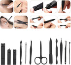 طقم قصافة أظافر احترافي 12 قطعة ستانلس ستيل - Kit Coupe-Ongles Professionnel 12 pcs en Acier Inoxydable