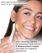 جهاز ديرمابلان جلو لإزالة شعر الوجه والجسم وتقشير البشرة للنساء - Rasoir Dermaplane Glo Flawless Femme - Épilation Visage & Corps