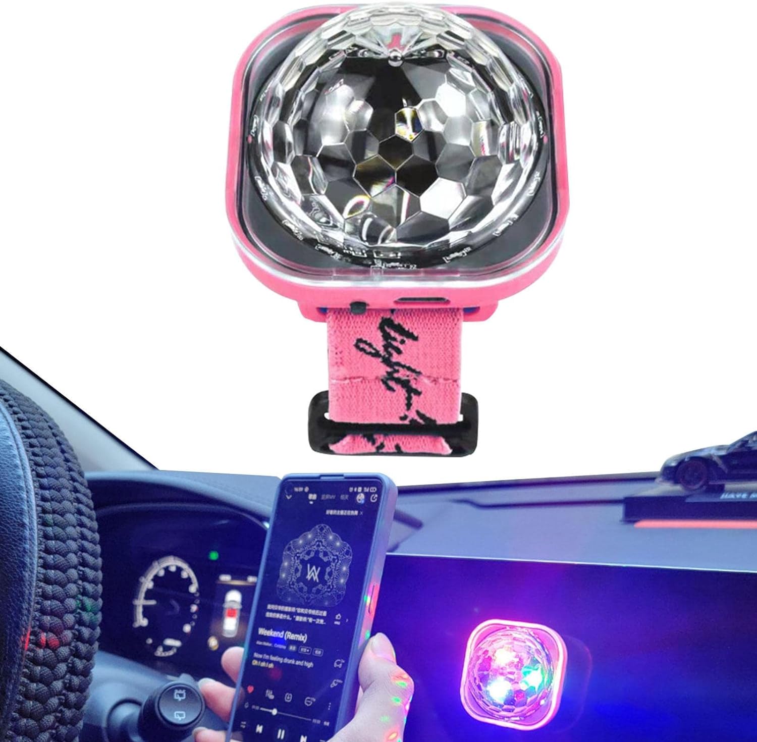 Montre Disco Ball Lumineuse avec ventouse rechargeable - ساعة كرة ديسكو مضيئة قابلة لإعادة الشحن