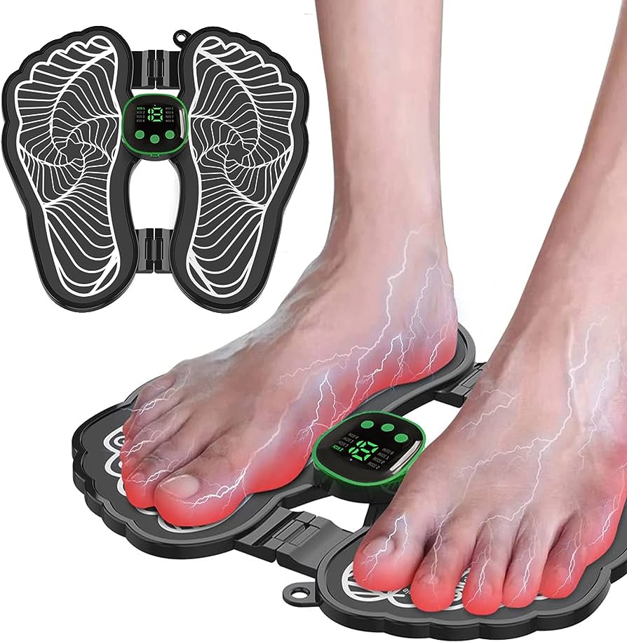 مدلك القدم الكهربائي بتقنية EMS | تخفيف آلام القدمين - Tapis de Massage Pieds Électrique EMS | Physiothérapie & Soulagement