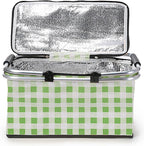 حقيبة طعام حرارية قابلة للطي للنزهات والتخييم - Panier pique-nique isotherme pliable portable avec poignée alu