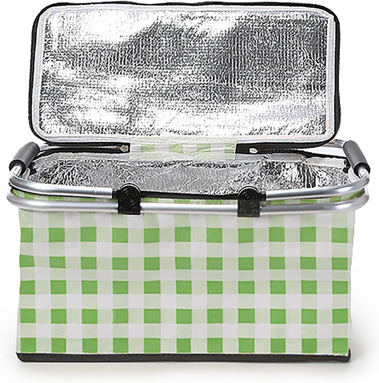 حقيبة طعام حرارية قابلة للطي للنزهات والتخييم - Panier pique-nique isotherme pliable portable avec poignée alu