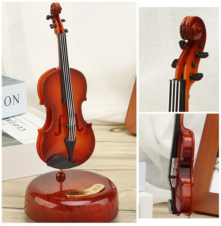 كمان صغير صندوق موسيقى ديكور - Mini Violon Boîte à Musique Décorative Rétro