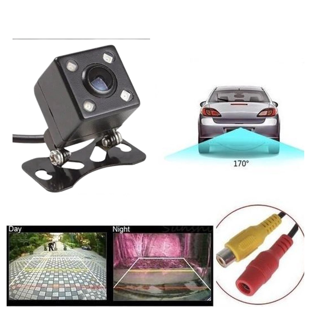 كاميرا رجوع للخلف | عالمية | 4 LED | رؤية ليلية | زاوية واسعة | مقاومة للماء - Caméra de recul Universelle | 4 LED | Vision Nocturne | Ultra Grand Angle | Étanche