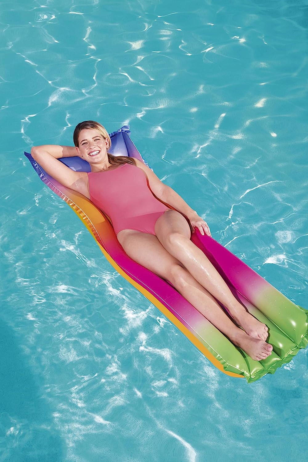 مرتبة هوائية قوس قزح Bestway 44041 - 183x69 سم | Quickdz Shop - Matelas Gonflable Arc-en-ciel Bestway 44041 - 183x69 cm | Quickdz Shop