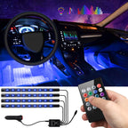 إضاءة داخلية للسيارة LED RGB 48 مصباح - مزامنة موسيقية - Éclairage Intérieur Voiture LED RGB 48 LED - Synchronisation Musique