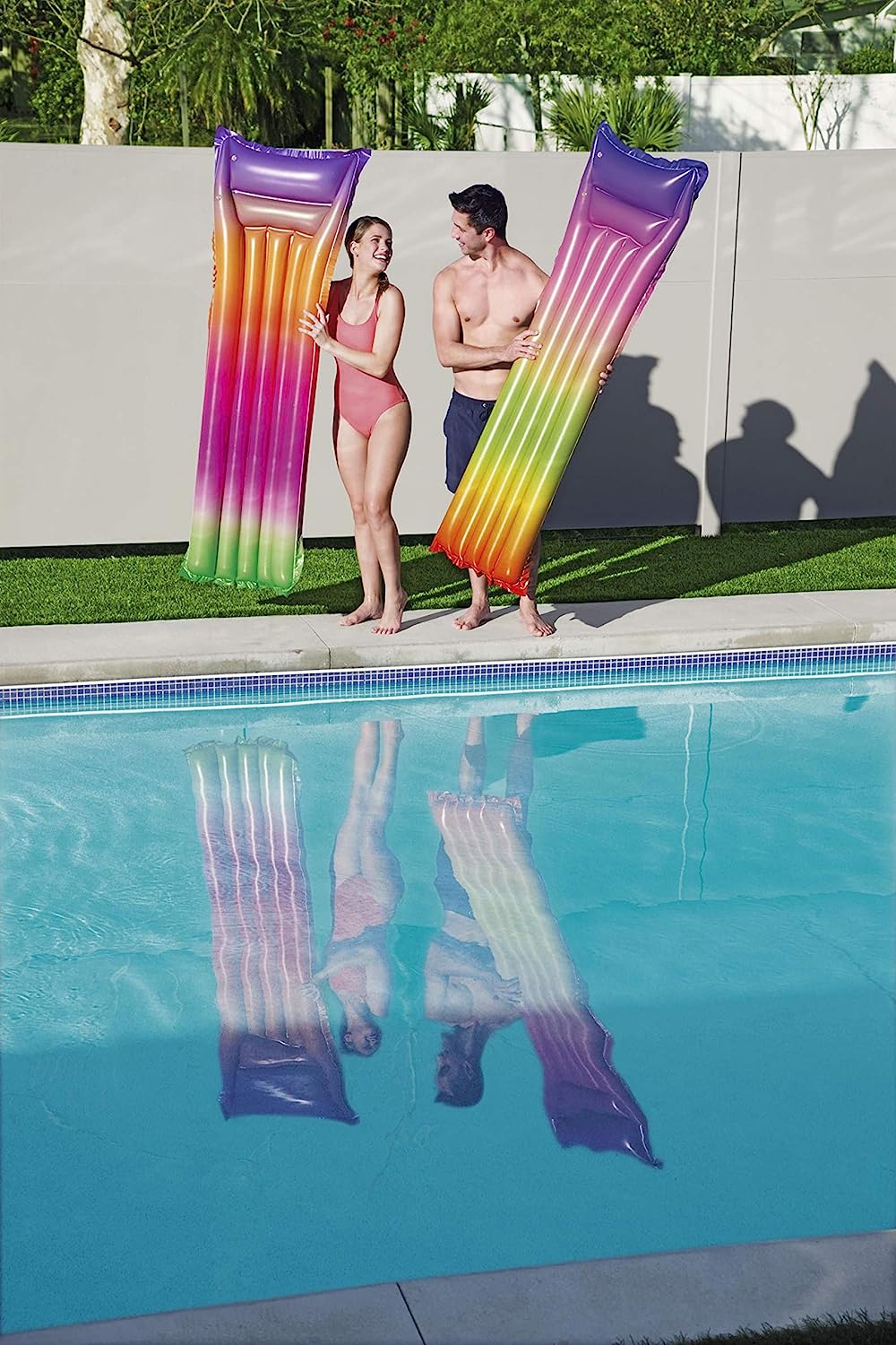 مرتبة هوائية قوس قزح Bestway 44041 - 183x69 سم | Quickdz Shop - Matelas Gonflable Arc-en-ciel Bestway 44041 - 183x69 cm | Quickdz Shop