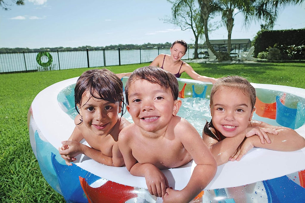 مسبح بيضاوي قابل للنفخ Bestway 54066 - Piscine Gonflable Ovale Familiale Bestway 54066