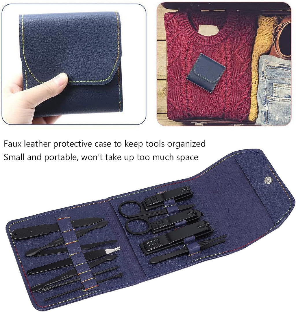 طقم قصافة أظافر احترافي 12 قطعة ستانلس ستيل - Kit Coupe-Ongles Professionnel 12 pcs en Acier Inoxydable