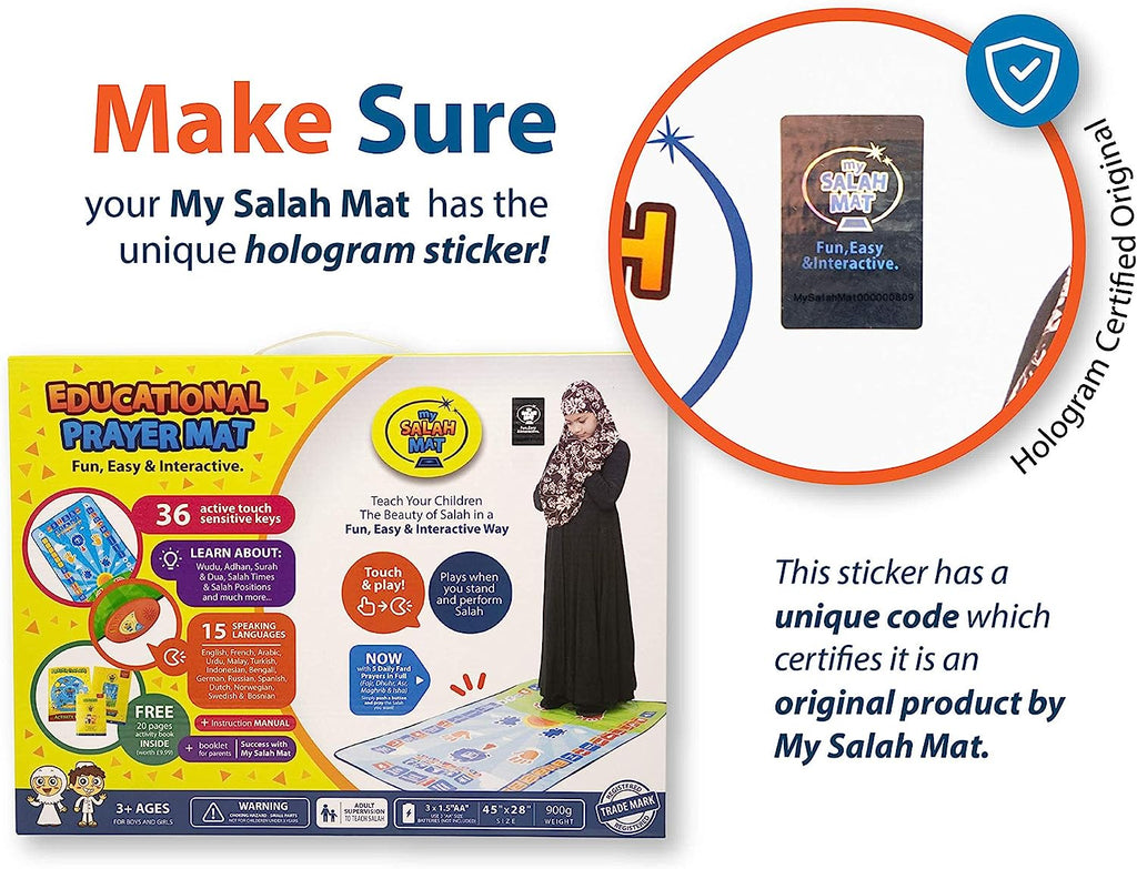 سجادة صلاة تعليمية للأطفال My Salah Mat - Tapis de Prière Éducatif My Salah Mat pour Enfants