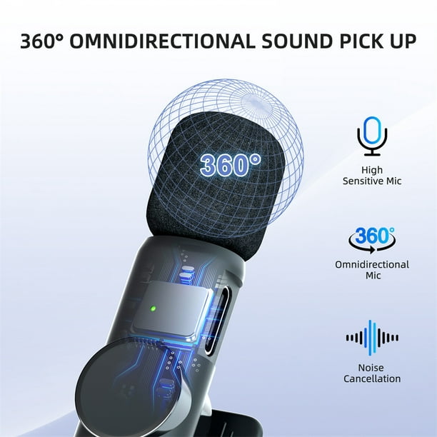 ميكروفون K11 لاسلكي كليب للتسجيل (أندرويد/آيفون) - Microphone Cravate Sans Fil K11 pour Enregistrement Audio Vidéo (Android/iPhone)