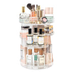 بكج منظم مكياج دوار 360° + طقم فرش مكياج زويفا 15 قطعة - Pack Organisateur Maquillage Rotatif 360° + Trousse 15 Pinceaux Zoeva Pro