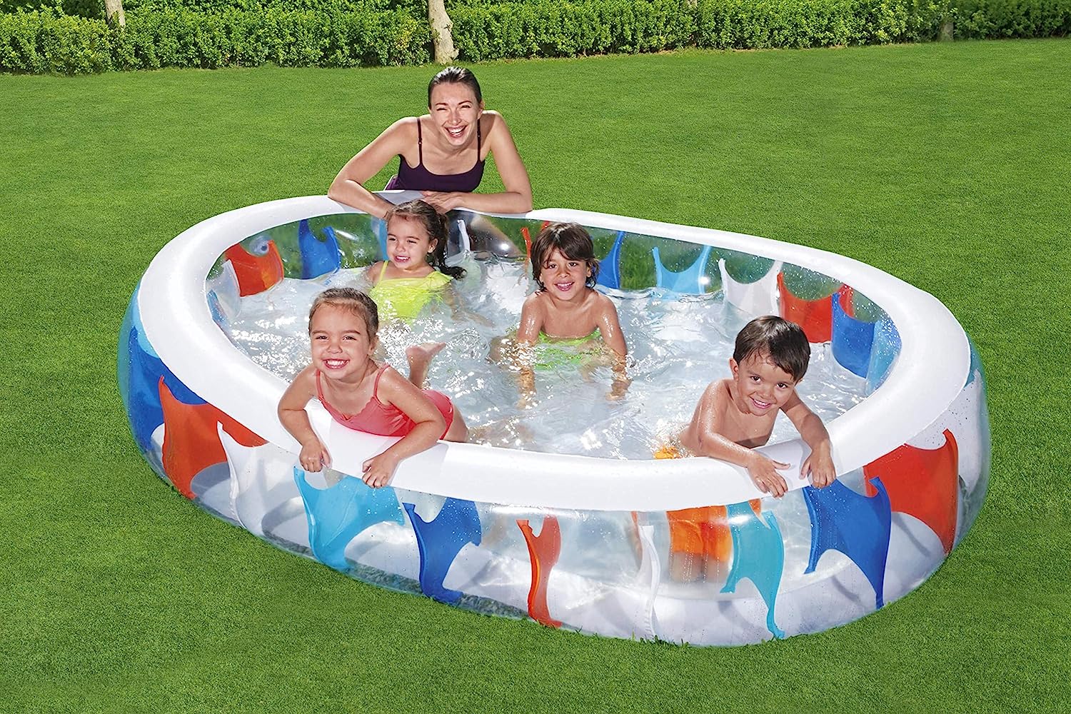 مسبح بيضاوي قابل للنفخ Bestway 54066 - Piscine Gonflable Ovale Familiale Bestway 54066