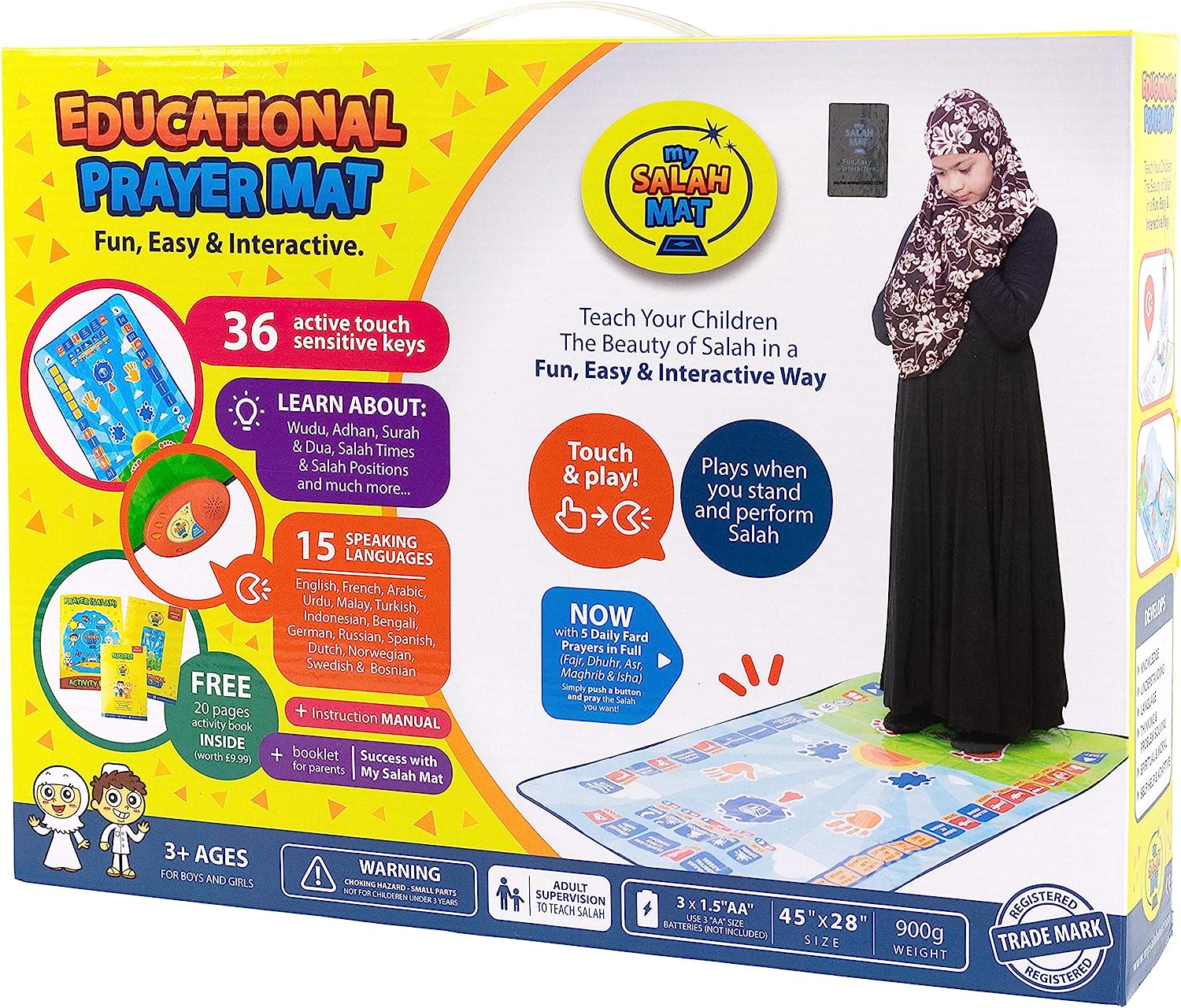 سجادة صلاة تعليمية للأطفال My Salah Mat - Tapis de Prière Éducatif My Salah Mat pour Enfants