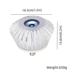 Ampoule musicale LED haut-parleur intégré Crystal Avec Bluetooth et télécommande 24W