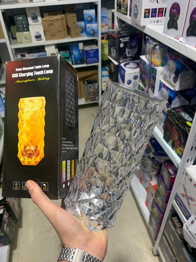 مصباح طاولة كريستال LED RGB 16 لون باللمس والريموت - Quickdz Shop - Lampe de Table LED Cristal Diamant RGB 16 Couleurs Tactile & Télécommande - Quickdz Shop