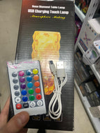 مصباح طاولة كريستال LED RGB 16 لون باللمس والريموت - Quickdz Shop - Lampe de Table LED Cristal Diamant RGB 16 Couleurs Tactile & Télécommande - Quickdz Shop